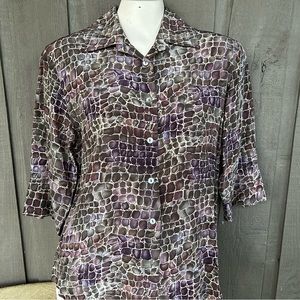 Silk blouse with fun print